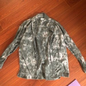 tie dye flannel from urban outfitters